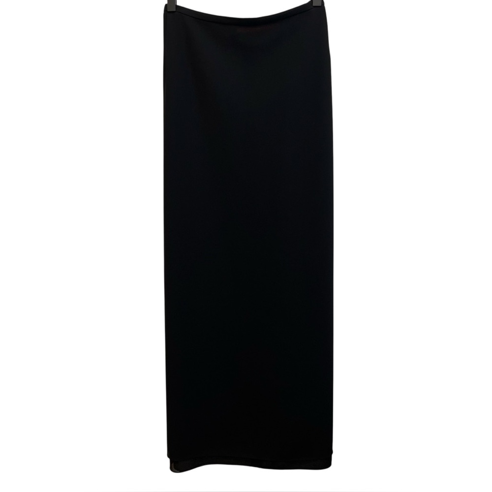 JS Collections Black Formal Crepe Evening Cocktail Maxi Skirt Size 12